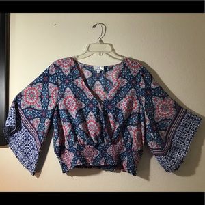 Kimono Sleeve Crop Top blouse by Twine and String.